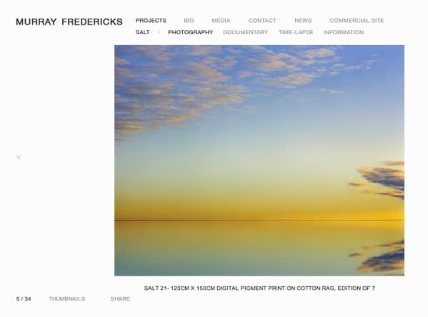 Web oficial de Murray Fredericks