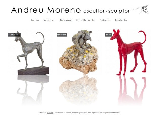Nueva web de Andreu Moreno, Escultor
