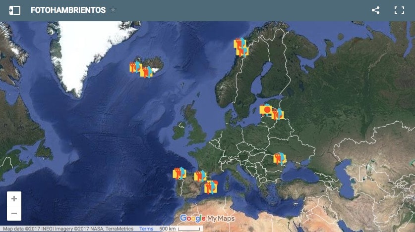 Mapa de localizaciones de Fotohambrientos