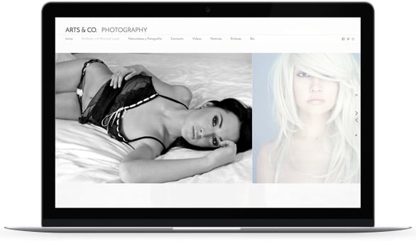 Diseño de pagina web para fotógrafos REINE