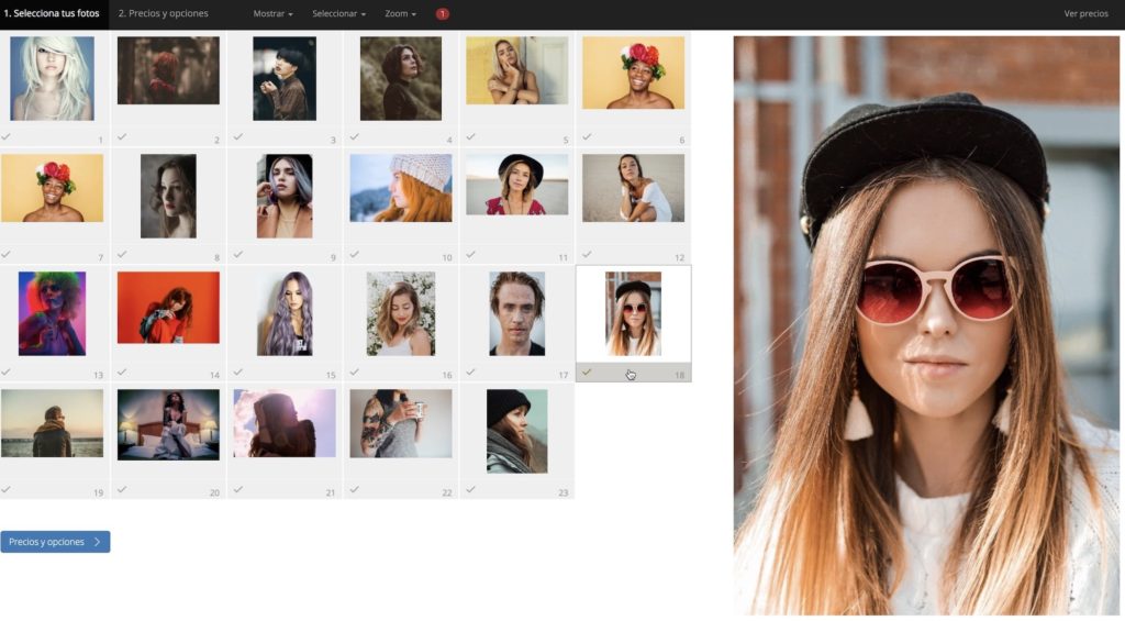 galerías clientes de Bluekea, un sistema de selección de fotografías para tus trabajos profesionales