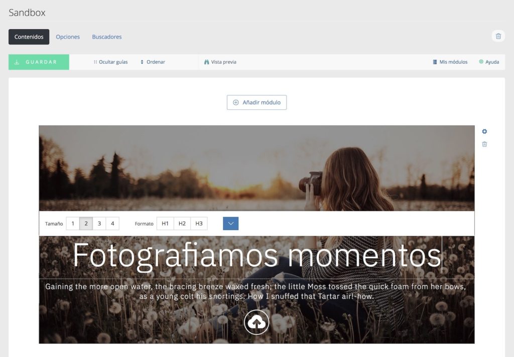 Crear un banner de imagen para tu página de fotógrafo en Bluekea