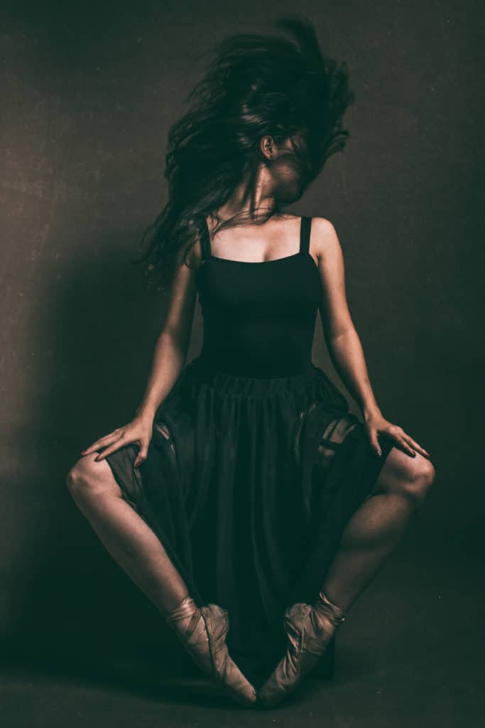 Bailarina vestido negro