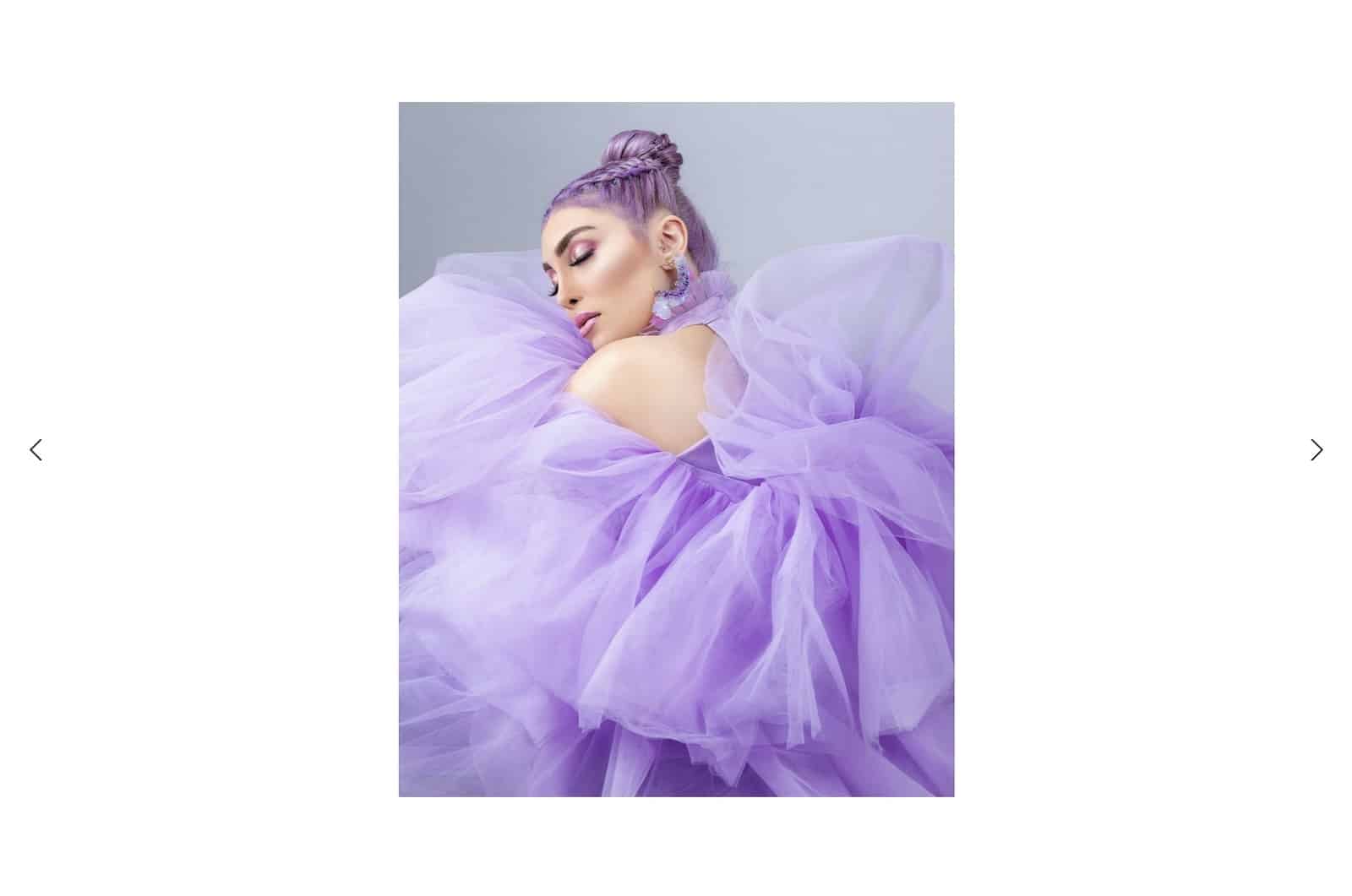 Imagen flotante en una web de fotografía