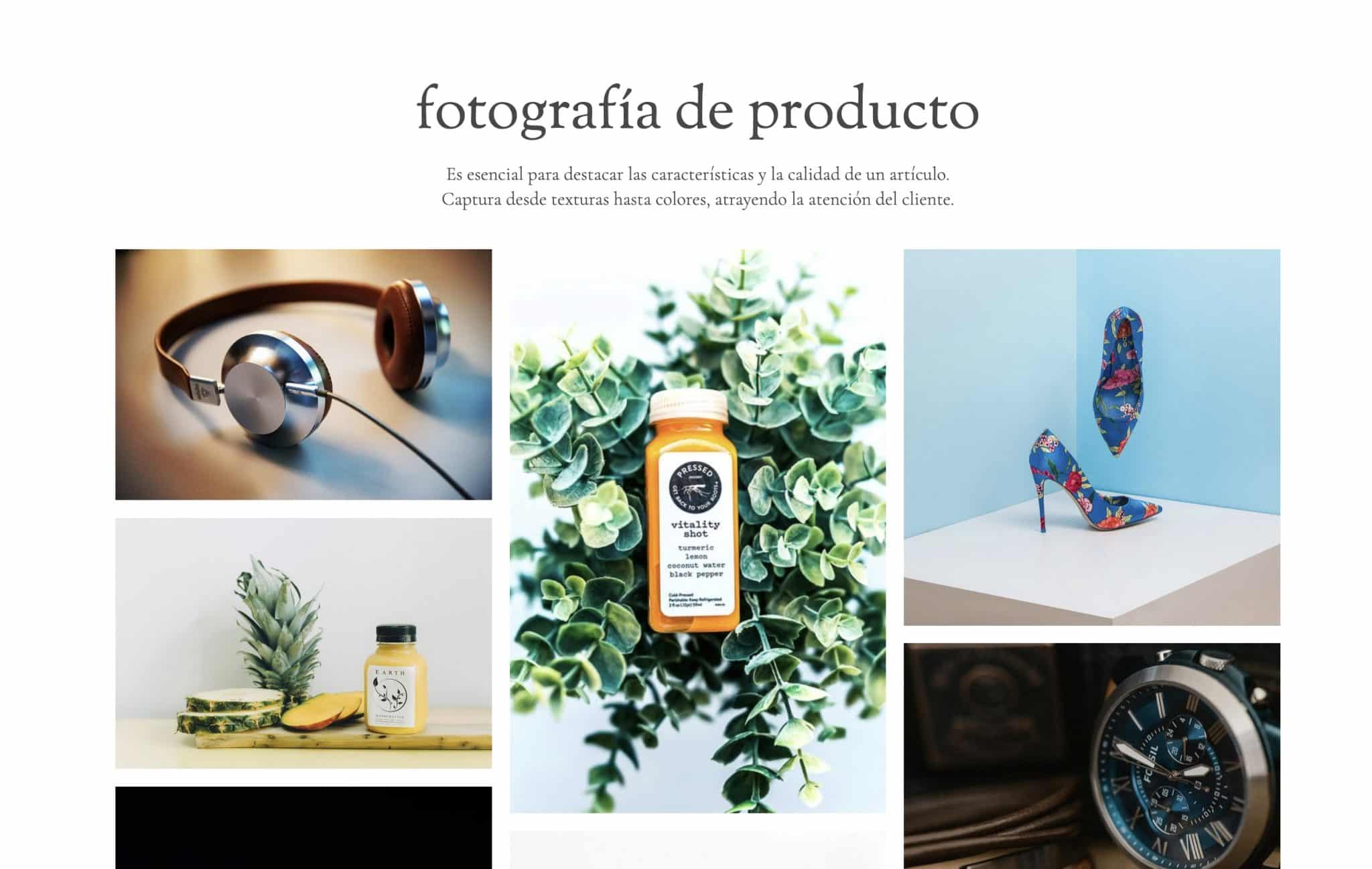 Ejemplo de una galería con fotos a la venta