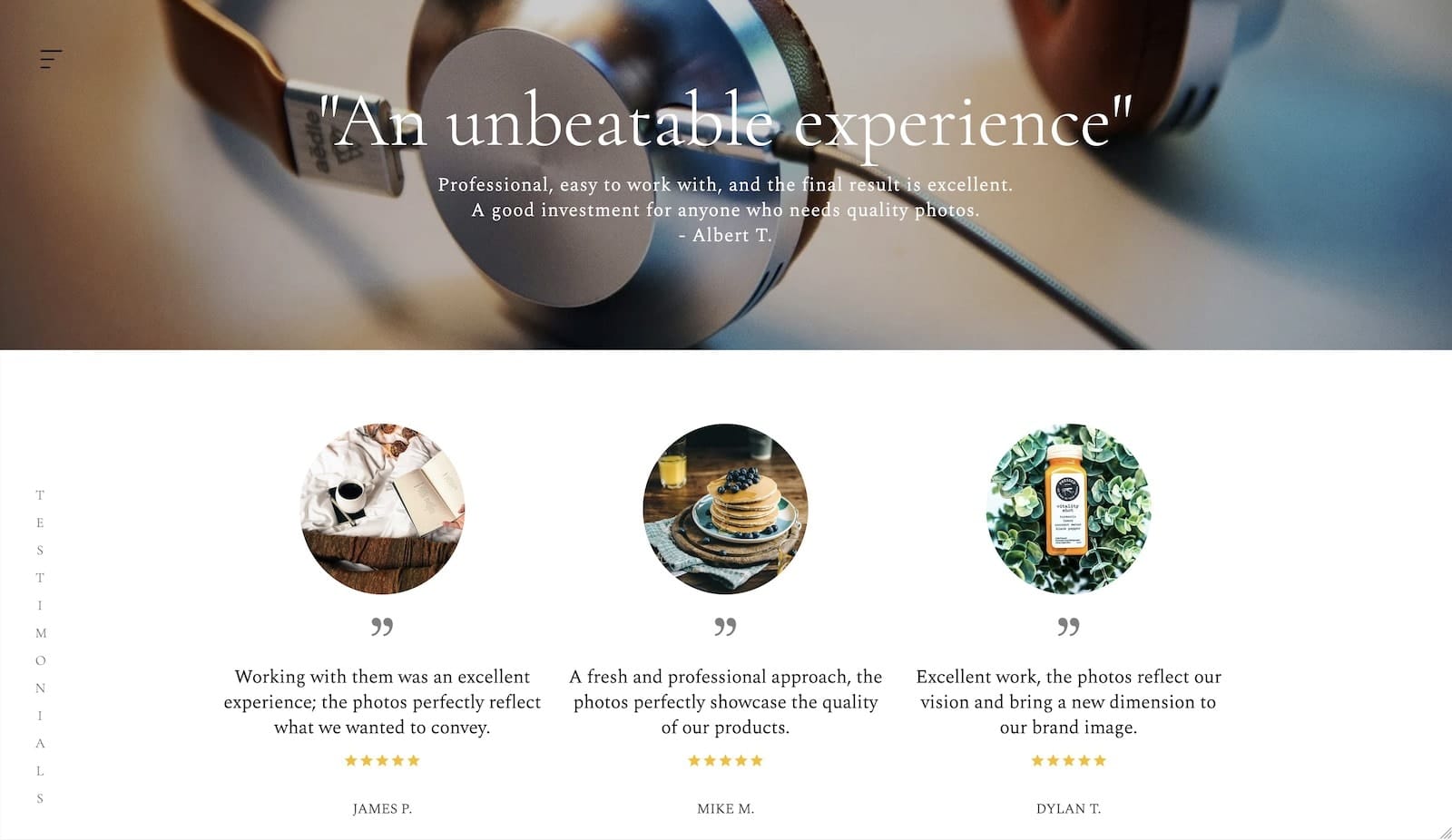 A few Testimonials on a Bluekea website