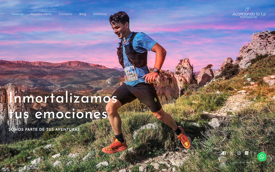 web creada con el diseño Acariciando la Luz web creada con el diseño