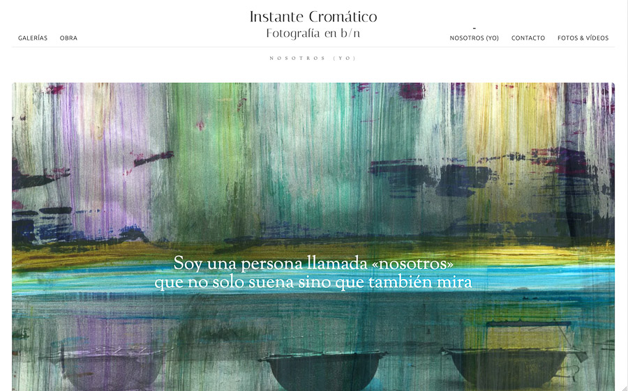 web creada con el diseño Instante Cromático web creada con el diseño