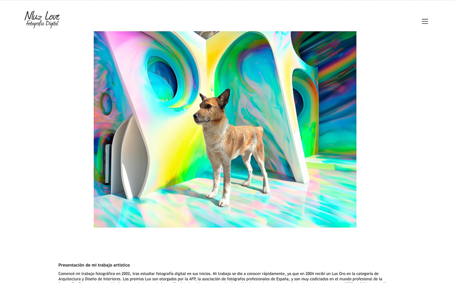 web creada con el diseño Nluz Love web creada con el diseño