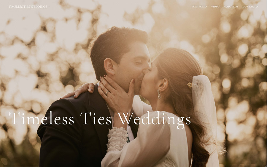 web creada con el diseño Timeless Ties Weddings web creada con el diseño