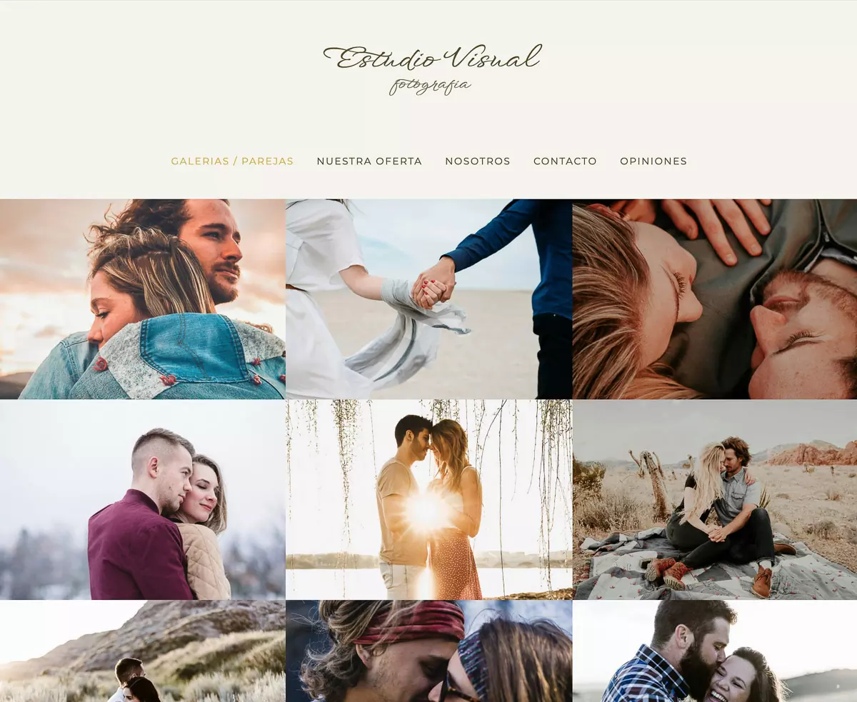 A gallery on Bluekea with an ochre background and dark text