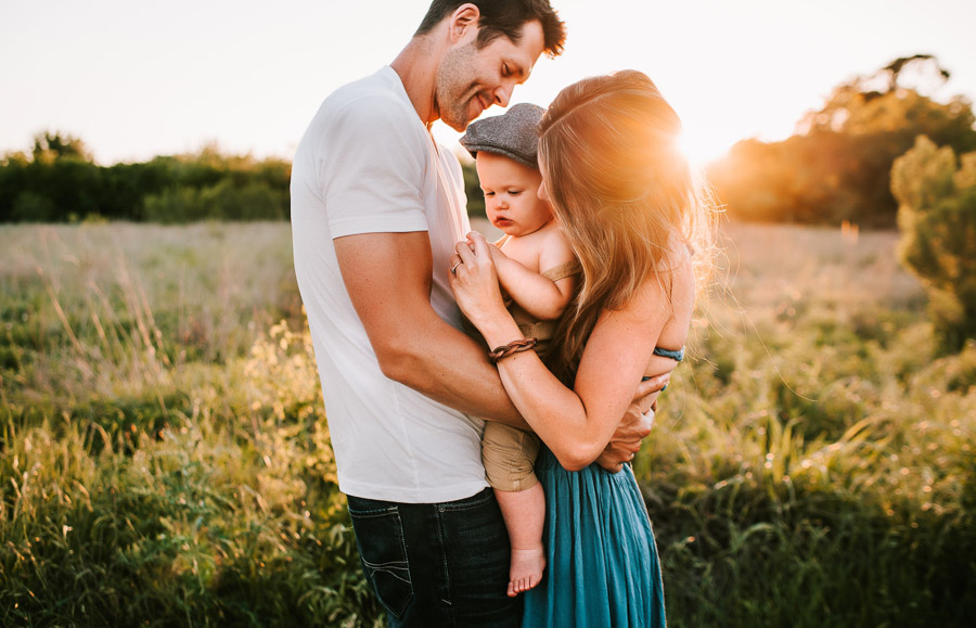 Photograph of a couple with a baby