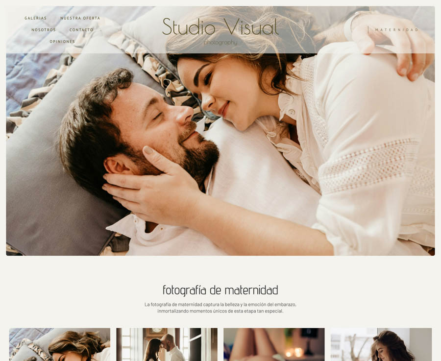 Un navegador mostrando una web con un diseño personalizado