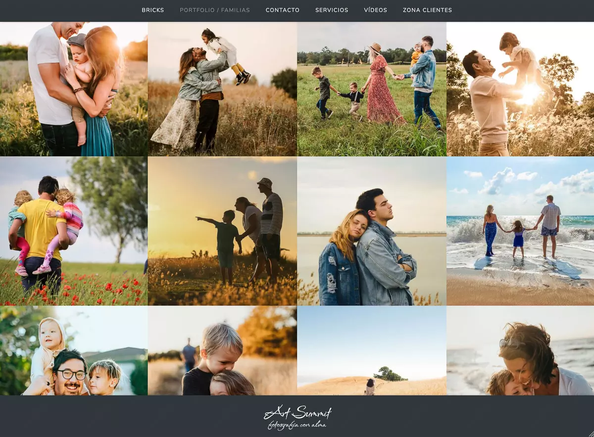 A Bluekea's web gallery with photos of families outdoors